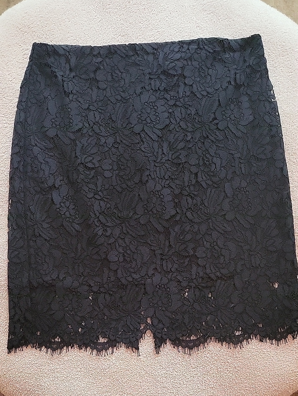 Banana Republic Black And Navy Lace Pencil Skirt